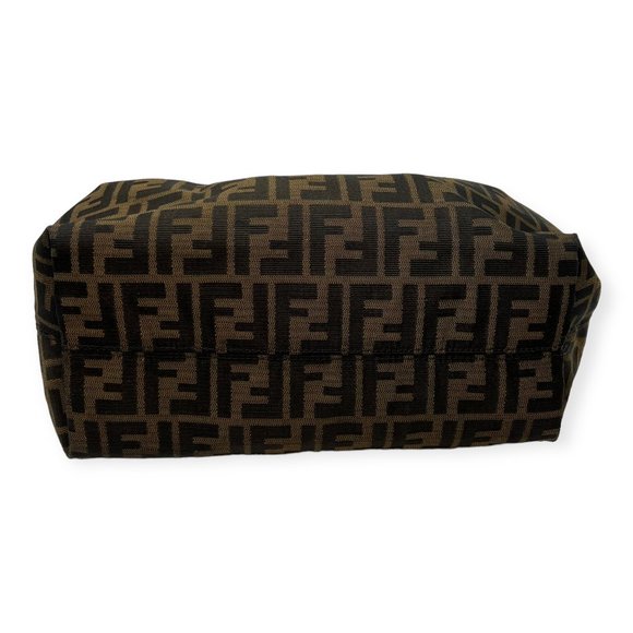 Fendi Brown Zucca B Buckle Canvas Leather Shoulder Bag - Picture 10 of 14